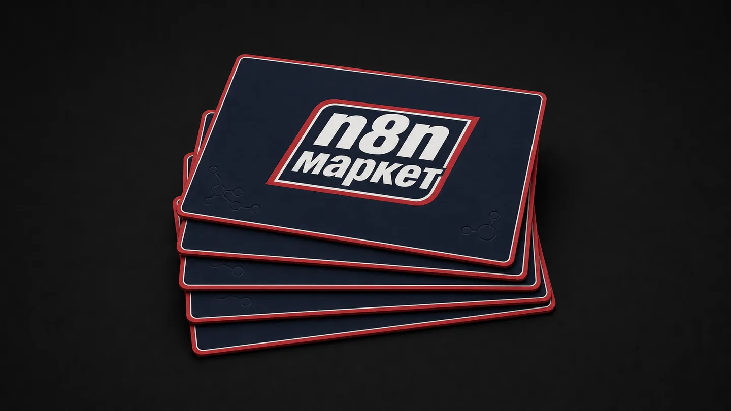 Стопка карточек n8n Маркет