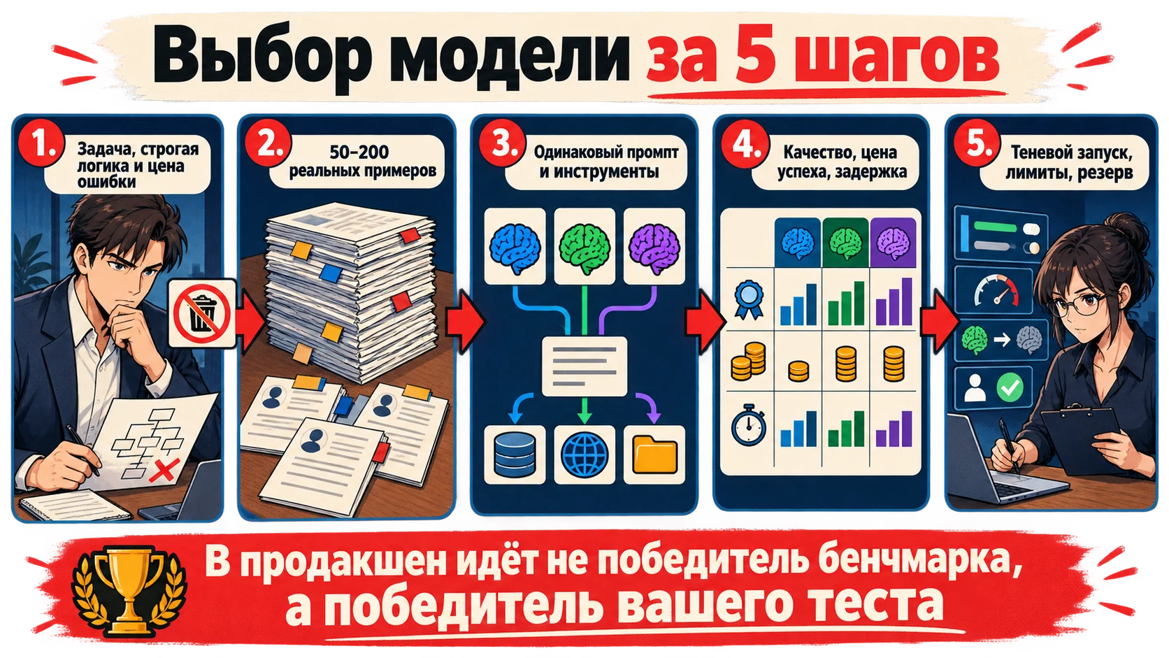 Пять шагов выбора модели ИИ для рабочего AI-агента